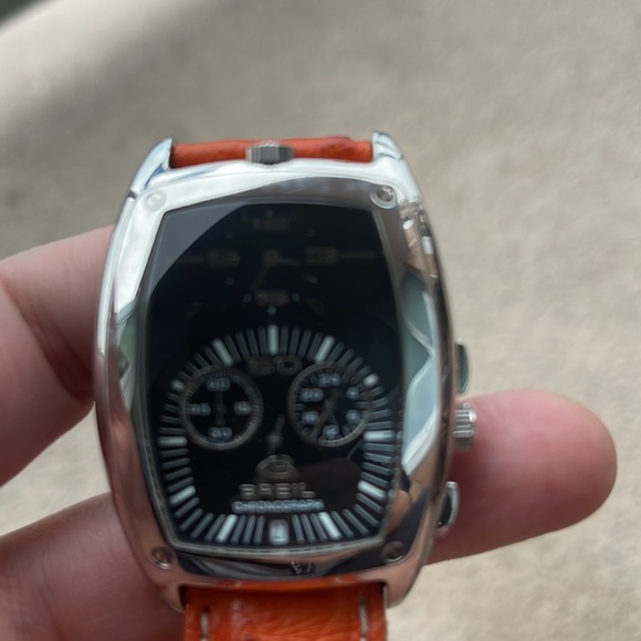 Breil Dual Time Chronograph Watch with ostrich original leather strap. - Picture 4 of 10